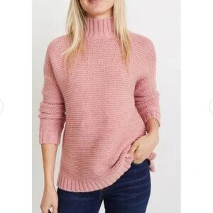Marine Layer “Remi” Nobby Knit Turtleneck in Ash Rose, size Medium.